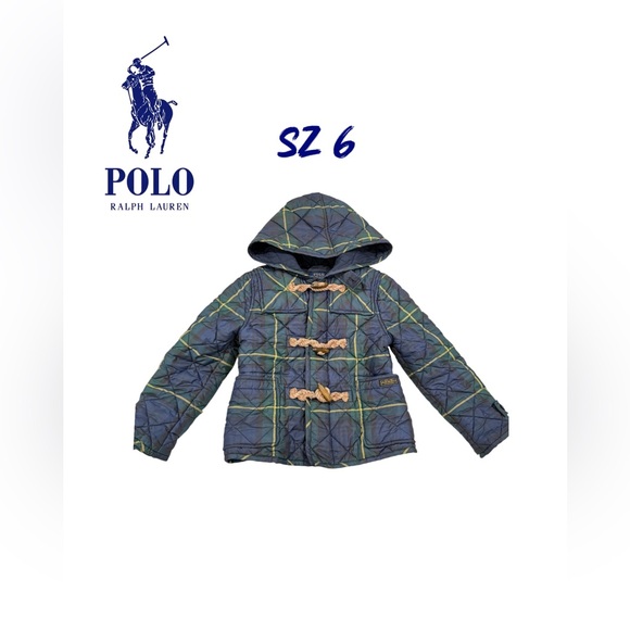 Polo Ralph Lauren Kids Quilted Hooded Jacket – Size 6